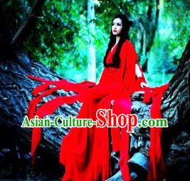 Asian Red Fairy Costumes Complete Set Asian Red Fairy Costumes Complete Set