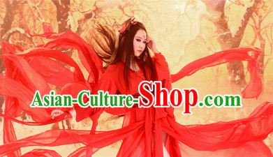 Asian Red Fairy Costumes Complete Set Asian Red Fairy Costumes Complete Set