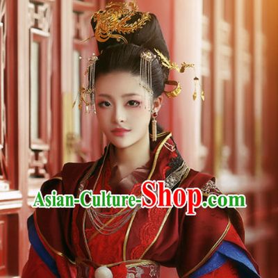 Chinese Traditional Red Plus Size Wedding Dresses