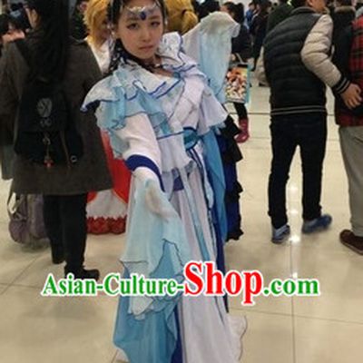 Blue Chinese Classical Cosplay Costumes