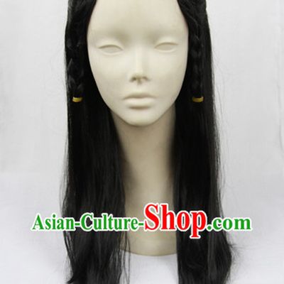 Chinese Guzhuang Black Colour Hair Wigs