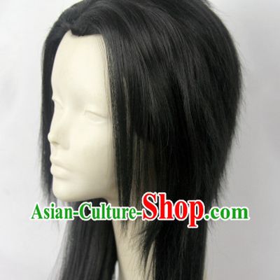Chinese Fashion Long Black Wig Hair Extensions