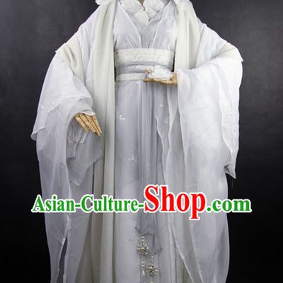 Chinese Fashion White Wedding Dress Full Set