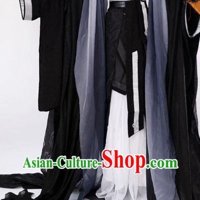Ancient China Clothing Black Cosplay Costumes