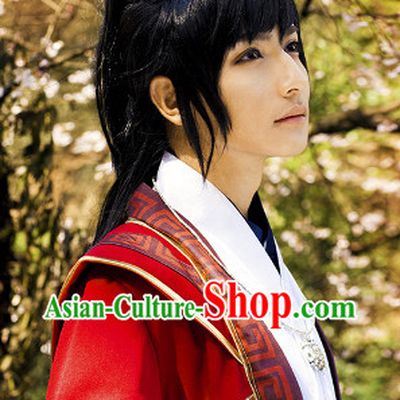 Traditioal Chinese Black Guzhuang Long Wig
