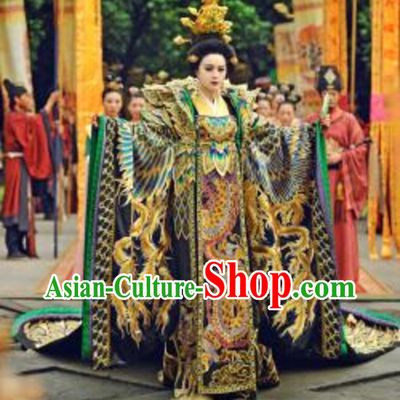 Ancient Chinese Wu Zetian Emperor Costumes Complete Set
