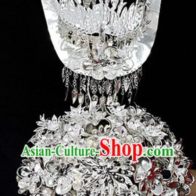 China Guizhou Province Ethnic Minority Miao Silver Hat
