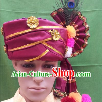 Asian Thailand Traditional Peacock Headwear for Men