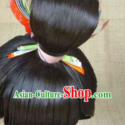 Asian Japanese Black Wig for Women