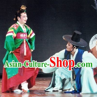 Korean Traditional Stage Performance Costumes for Men and Women