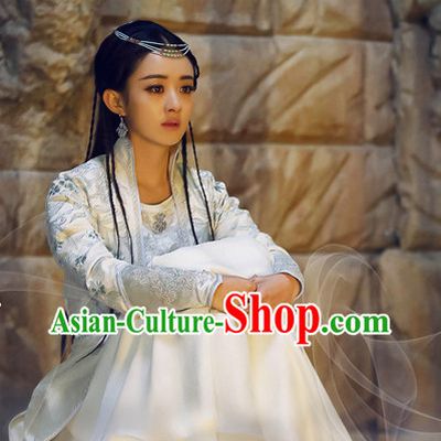 China Classical White Fairy Lady Costumes