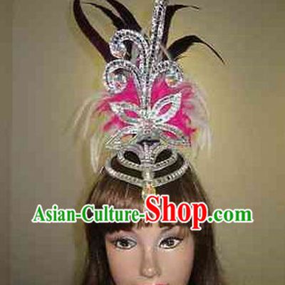 Profesional Stage Performance Feather Hat