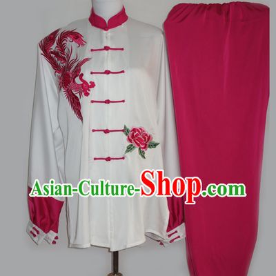 Top Embroidered Phoenix Kung Fu Pants and Blouse Complete Set for Women