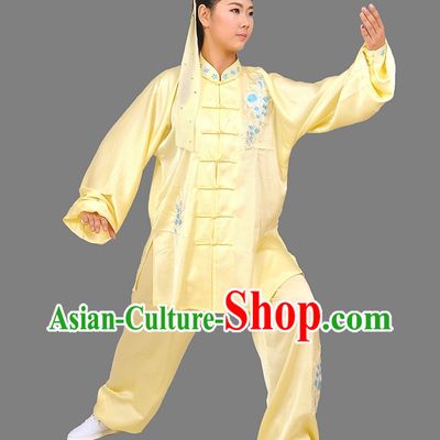 Summer Wear Light Yellow Martial Arts Suits