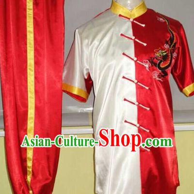 Top Red Dragon Embroidery Martial Arts Championship Competition Uniforms