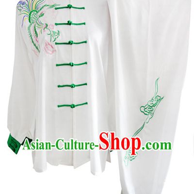 Supreme Long Sleeves Dragon Embroidery Martial Arts Championship Costumes