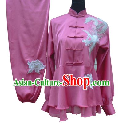 Top Phoenix Embroidery Kung Fu Uniform Hapkido Wooden Dummy Marshal Arts Complete Set