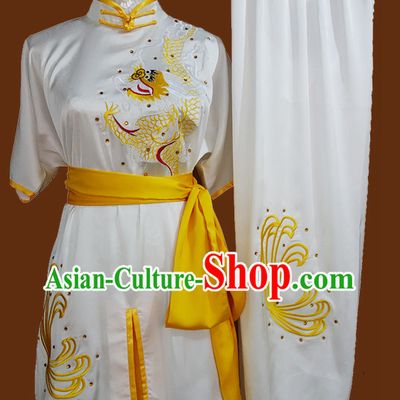 Kung Fu Dragon Embroidery Suit Training Kung Fu Costume Kung Fu Class