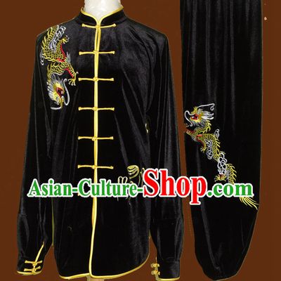 Winter Wear Velvet Wing Chun Kung Fu Wooden Dummy Practice Clothes
