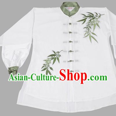 Long Sleeves Bamboo Embroidery Tai Chi Chuan Tai Chi Pants Tai Chi Outfit