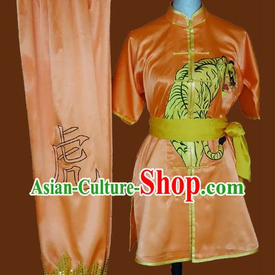 Tradtiional Martial Arts Tiger Embroidery Championshiop Winner Suit