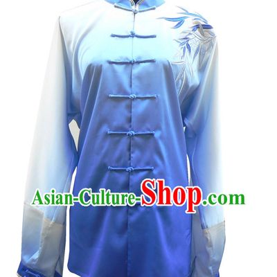 Top China Color Transition Embroidered Bamboo Taiji Suits