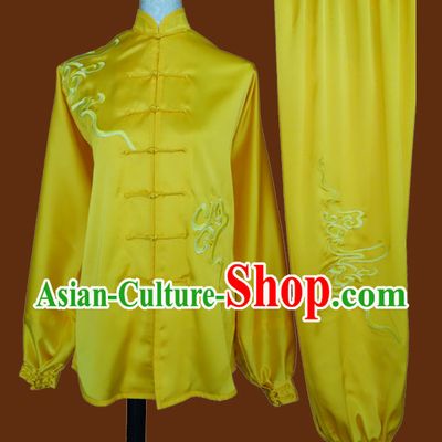 Top China Phoenix Embroidery Gold Taiji Suits
