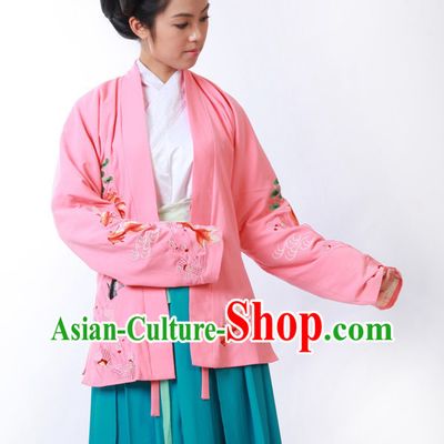 Embroidery Goldfish Chinese Traditional Costumes for Girls