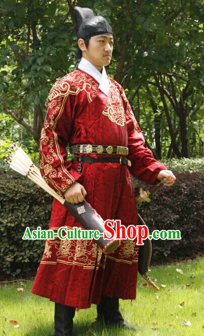 Ming Dynasty Archer Noblemen Scholar Long Robe and Hat Ming Dynasty Archer Noblemen Scholar Long Robe and Hat