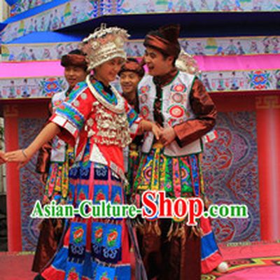 China Miao Carnival Costumes Dance Costumes Traditional Costumes