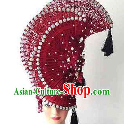 Profesional Stage Performance Fan Shape Hat