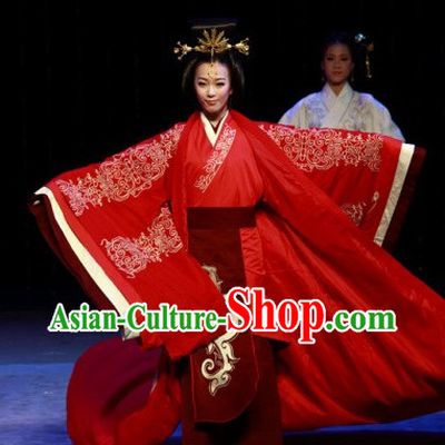 China Red Hanfu Wedding Costumes Carnival Costumes Dance Costumes Traditional Costumes for Women