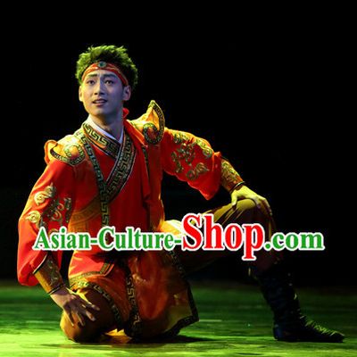 Chinese Mongolian Carnival Costumes Dance Costumes Traditional Costumes for Men