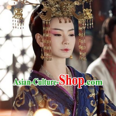Top Chinese Empress Hair Accessories Headpieces Hair Combs Jewellery Complete Set