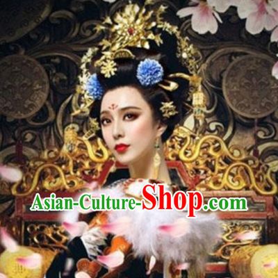 Top Handmade Empress Hair Accessories Headpieces Hair Combs Jewellery and Wig Complete Set