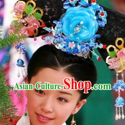 Top Handmade Empress Hair Accessories Headpieces Hair Combs Jewellery and Wig Complete Set