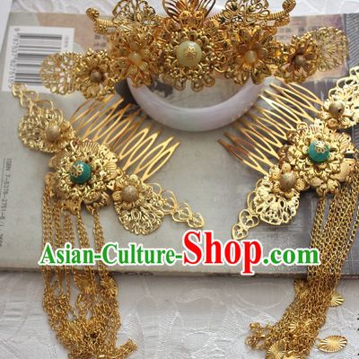 Chinese Empress Phoenix Hair Accessories Comb Fascinators Headbands Bridal Headpieces