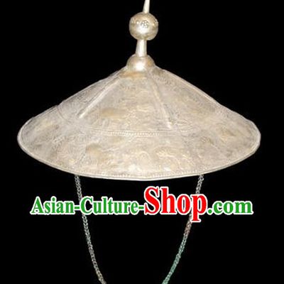 Chinese Miao Silver Hat