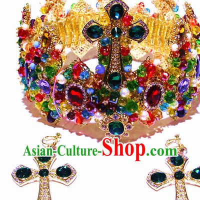 Top Bridal Baroque Style Queen Crown