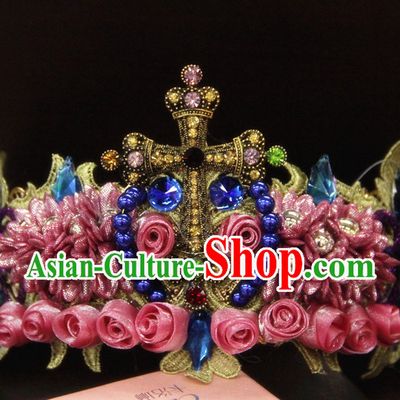 Top Bridal Baroque Style Queen Crown