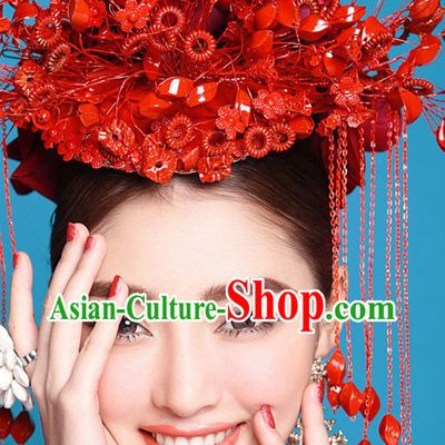 Chinese Bridal Wedding Hair Accessories Hat