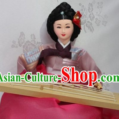 Korean Handmade Hwang Jin Yi Historical Character Silk Figurine