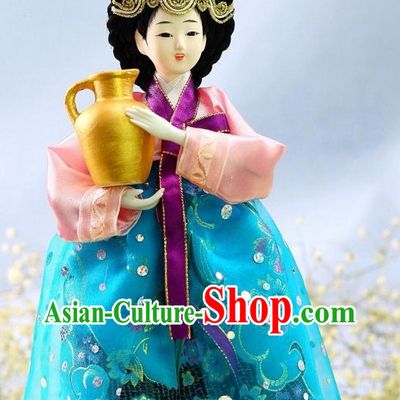 Korean Handmade Hwang Jin Yi Historical Character Silk Figurine