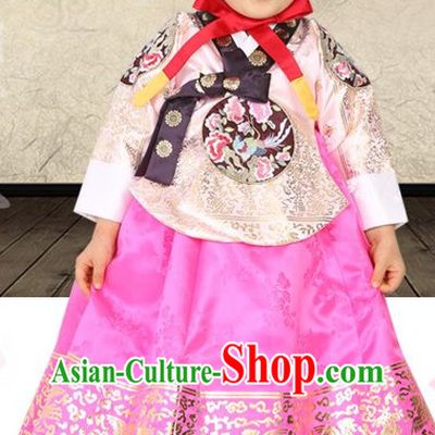 Top Korean Traditional Custom Made Birthday Hanbok Complete Set for Children