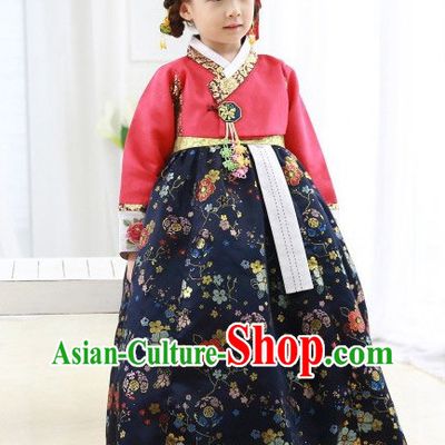 Top Korean Traditional Custom Made Birthday Hanbok Complete Set for Girls