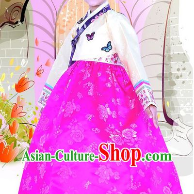 Top Korean Traditional Custom Made Birthday Princess Hanbok Complete Set for Girls