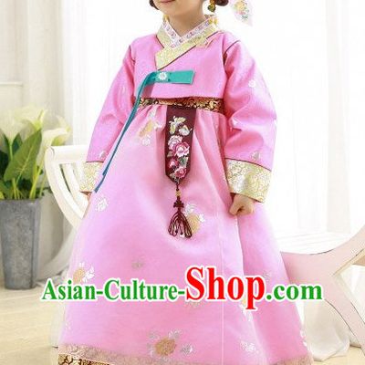 Top Korean Traditional Custom Made Birthday Princess Hanbok Complete Set for Girls