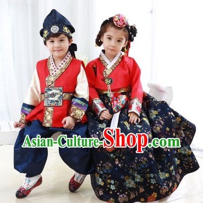 Top Korean Traditional Custom Made Birthday Hanbok Complete Set for Girls and Boys