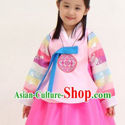 Top Korean Traditional Custom Made Birthday Hanbok Complete Set for Girls