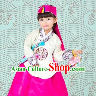 Top Korean Traditional Custom Made Birthday Hanbok Complete Set for Girls